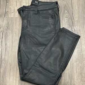 Kut from the Kloth Black Coated Skinny Jeans Pants